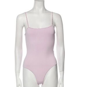 SANDRO Anelia Blouse Pink bodysuit with Rhinestones